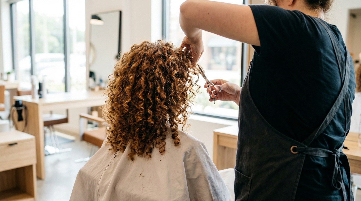 couper les cheveux frisés