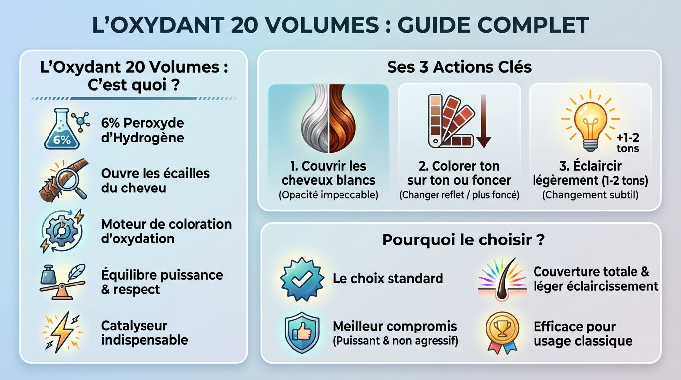 Guide complet sur le dosage et l'utilisation de l'oxydant 20 volumes pour la coloration capillaire