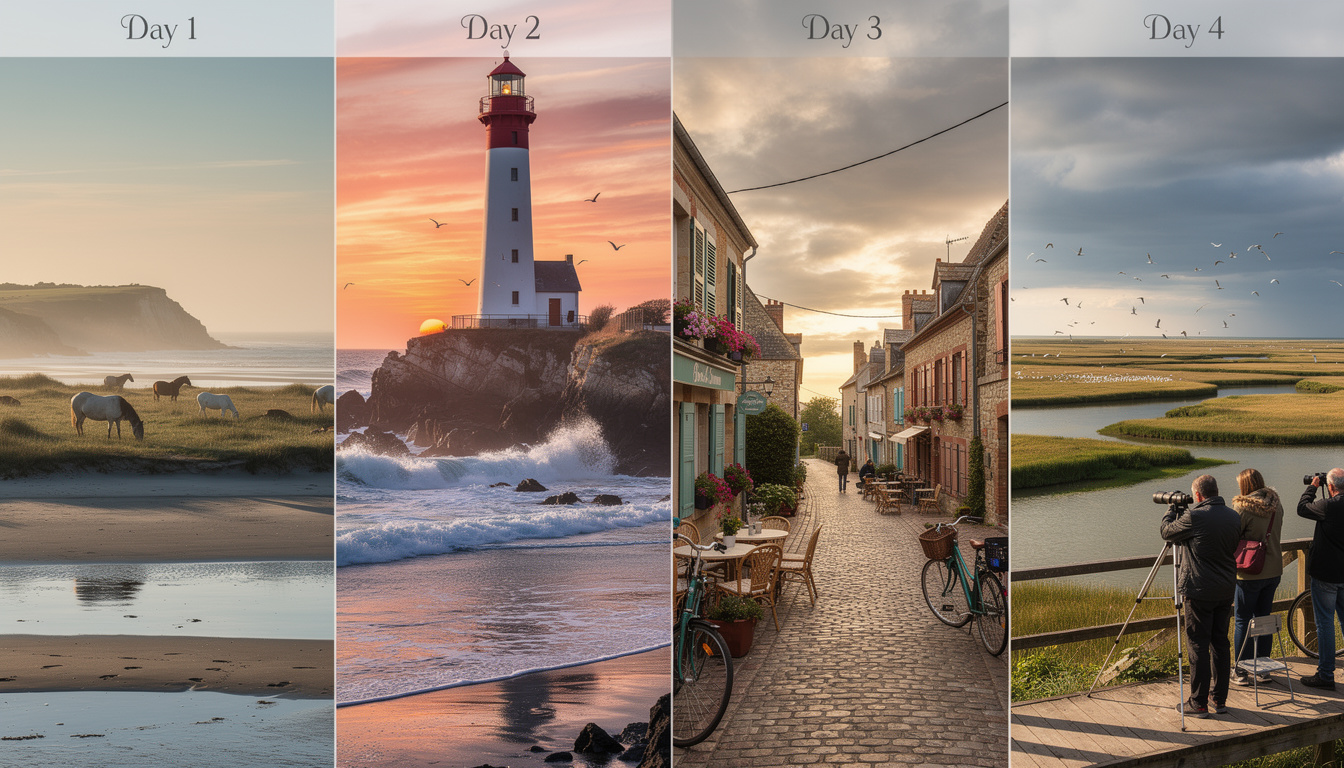 découvrez un itinéraire complet pour visiter la baie de somme en 4 jours. explorez les paysages naturels, la faune locale et les incontournables de cette région magnifique.