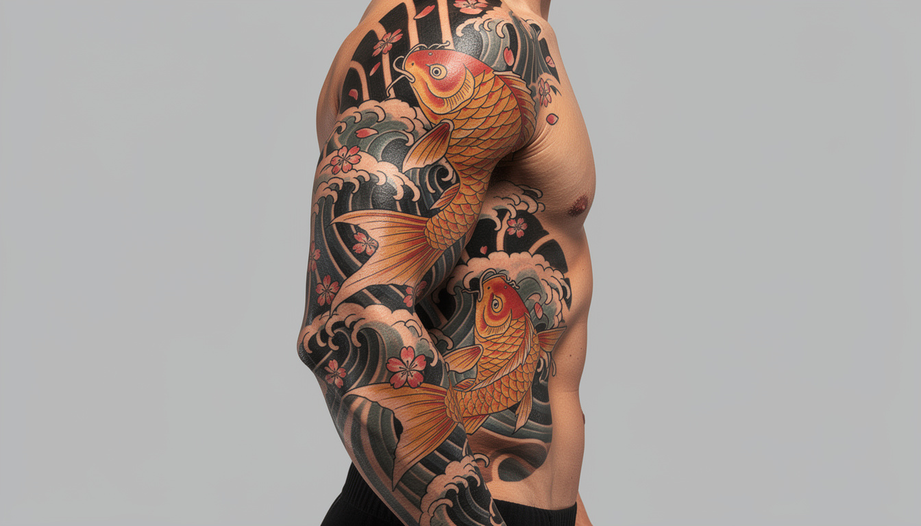 découvrez l'histoire fascinante des manchettes de tatouage japonais, leurs symboles riches de sens, et obtenez des conseils pratiques pour réussir votre premier tatouage japonais.