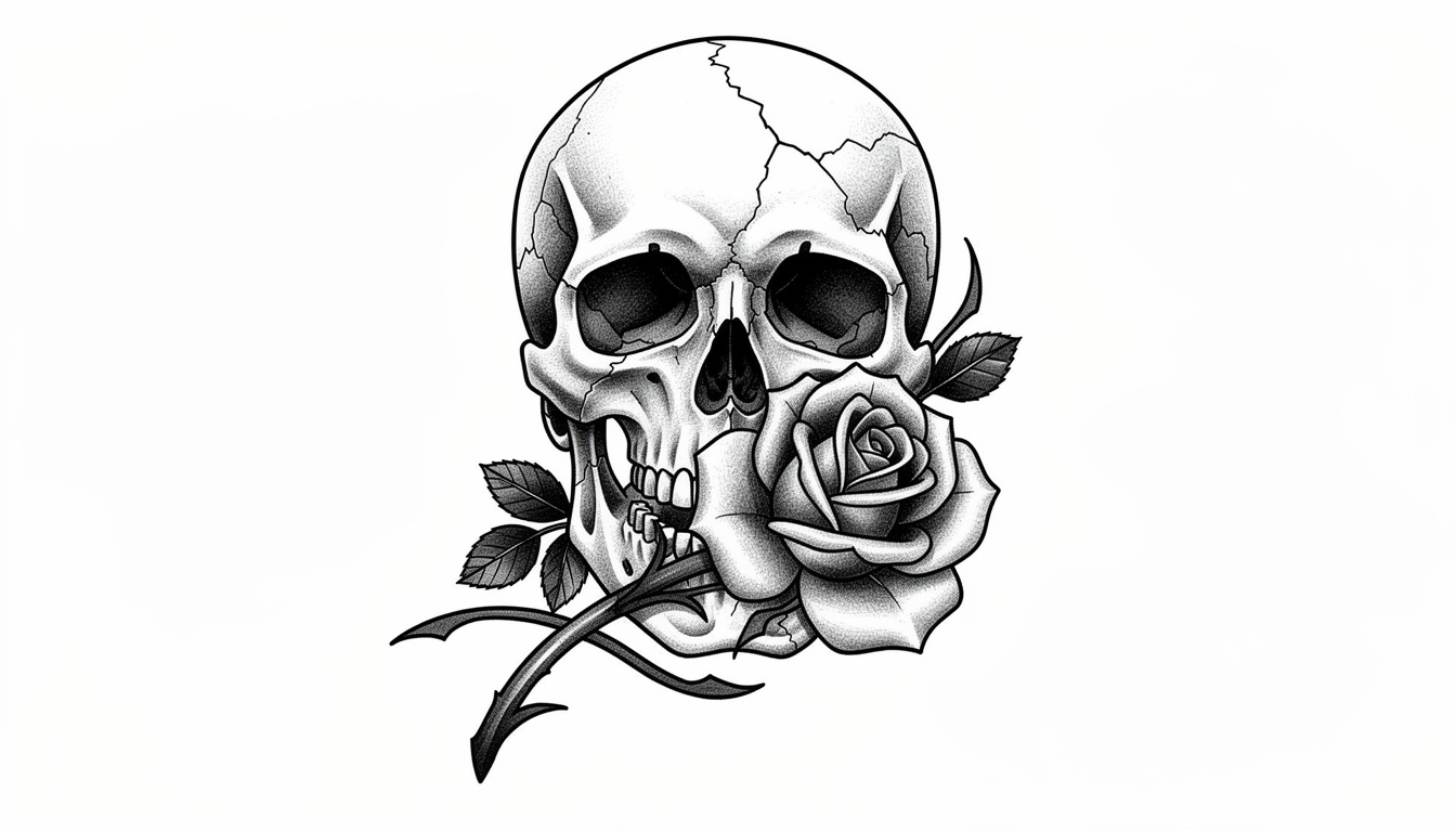 découvrez la signification profonde du tatouage tête de mort et rose, ses symboles et l'histoire derrière ce motif puissant et esthétique.