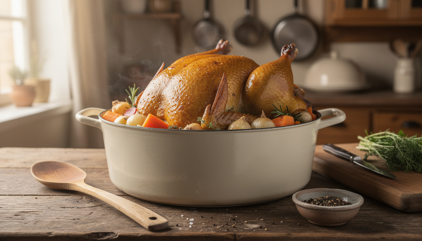 Comment préparer un chapon en cocotte sans four facilement découvrez comment préparer facilement un chapon en cocotte sans utiliser de four grâce à notre méthode simple et rapide pour un plat savoureux et tendre.